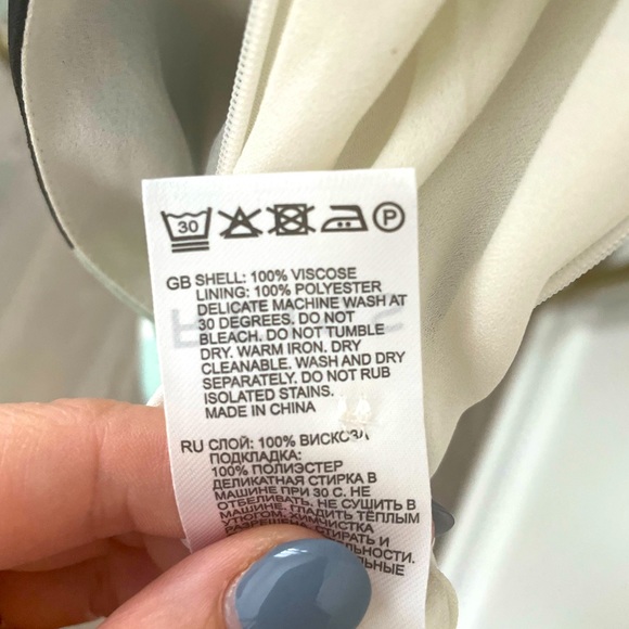 Reiss Rosa Abstract Blue Long sleeved Mini Dress - Picture 9 of 9